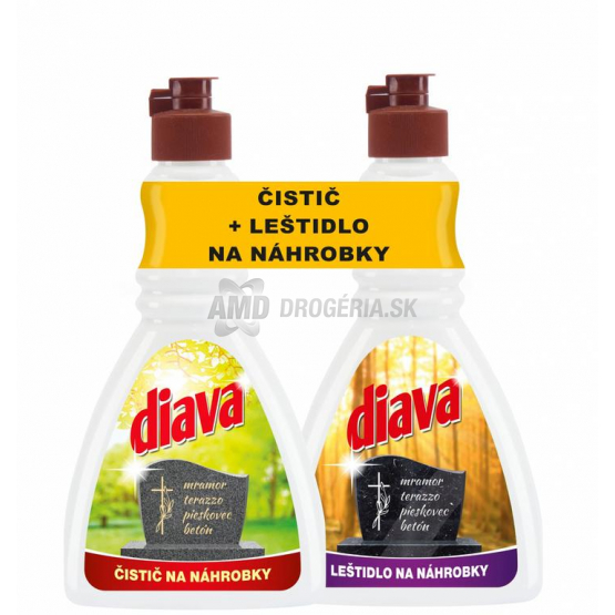 DIAVA NA NÁHROBKY ČISTIČ + LESK 2x250 ML