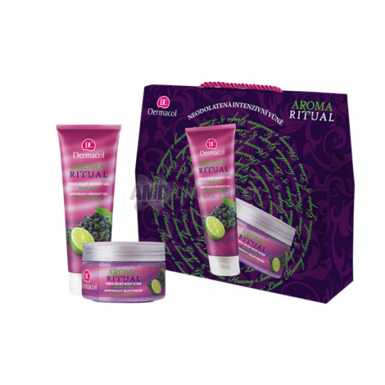 DÁMSKA DARČEKOVÁ KAZETA DERMACOL AROMA RITUAL HROZNO S LIMETKOU II.  X18
