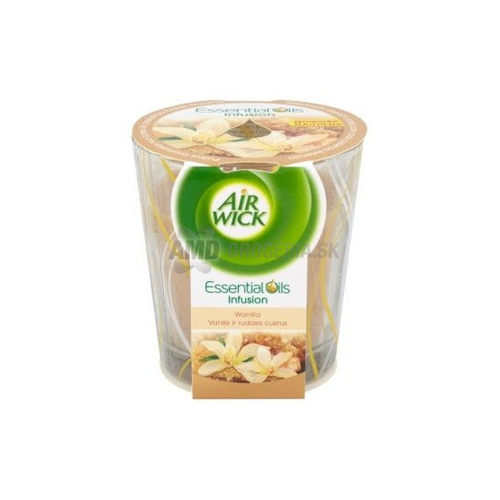 AIR WICK SVIEČKA ESSENTIAL DECO VANILKA A HNEDÝ CUKOR 150 G