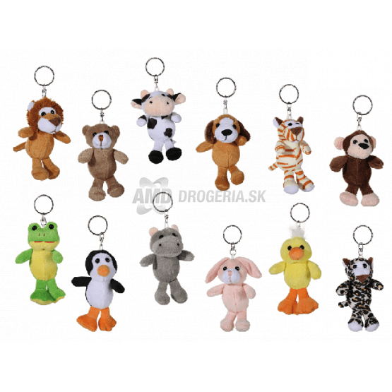 KĽÚČENKA PLYŠOVÉ ZVIERATKA 1 KS