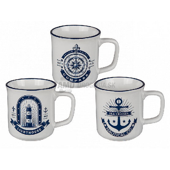 KERAMICKÝ HRNČEK S NÁMORNICKOU TEMATIKOU