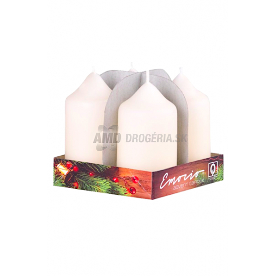 SVIEČKA VALEC SLONOVÁ KOSŤ 4 KS