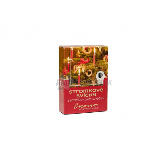 SVIEČKY NA STROMČEK METAL STRIEBORNÉ 12 KS 