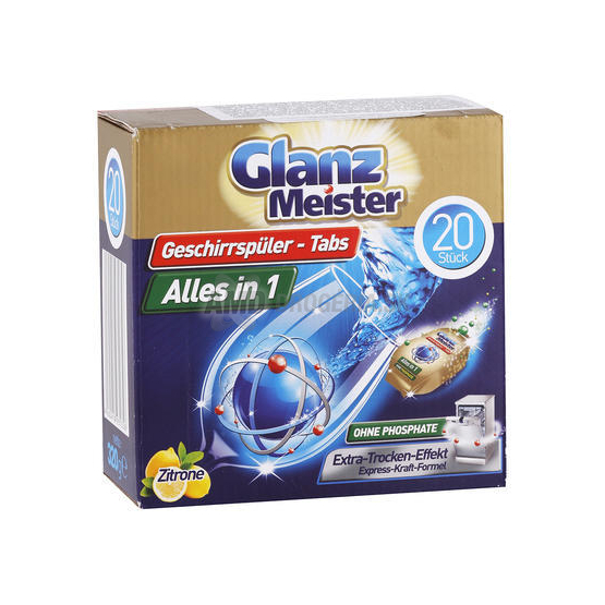 GLANZ MEISTER TABLETY DO UMÝVAČKY RIADU ALL IN ONE 20 KS 