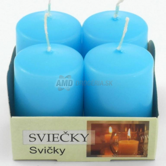 CANDLES SVIEČKA ADVENTNÁ SVETLO MODRA 4 KS 240G