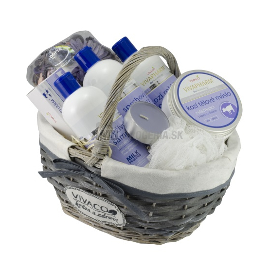 PRÍRODNÁ DARČEKOVÁ KAZETA VIVAPHARM KOZIE M LIEKO DARČEKOVÝ KÔŠ S KOZÍM MLIEKOM EXCLUSIVEX18