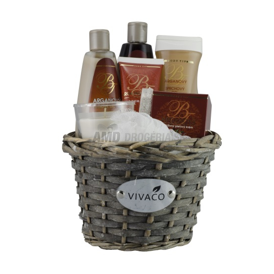 PRÍRODNÁ DARČEKOVÁ KAZETA BODY TIP ARGAN DARČEKOVÝ KÔŠ S ARGANOVÝM OLEJOM EXCLUSIVE X18