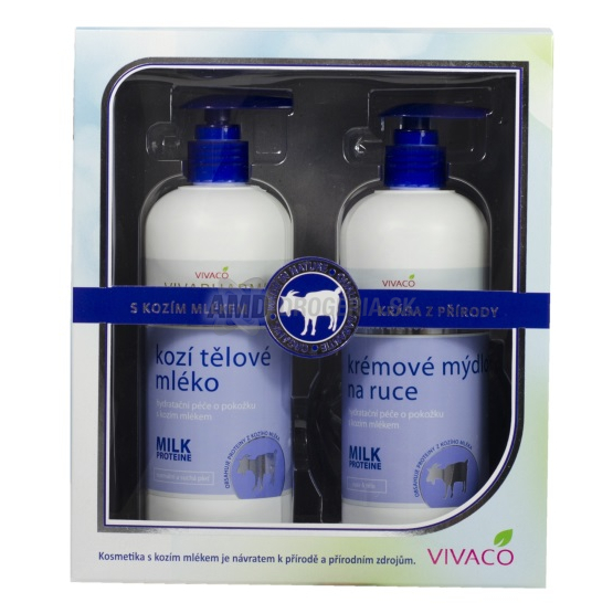 PRÍRODNÁ DARČEKOVÁ KAZETA VIVAPHARM KOZIE MLIEKO DARČEKOVÁ KAZETA - TELOVÁ VPH1407  X18