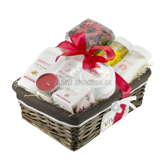 PRÍRODNÁ DARČEKOVÁ KAZETABODY TIP MANDĽA DARČEKOVÝ KÔŠ S MANDĽOVÝM OLEJOM EXCLUSIVE X18