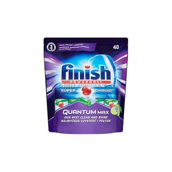 FINISH TABLETY DO UMÝVAČKY QUANTUM MAX APPLE A LIME 40 KS 