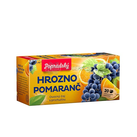 POPRADSKÝ ČAJ OVOCNÝ HROZNO POMARANČ 20X2G