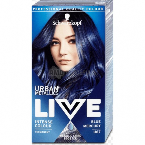 SCHWARZKOPF LIVE URBAN METALLICS 67 STRIEBORNA MODRA