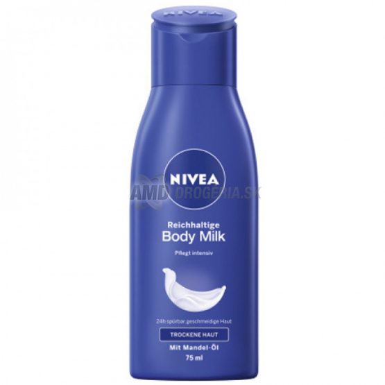 NIVEA TELOVÉ MLIEKO CESTOVNÉ BALENIE MODRÉ 75 ML 