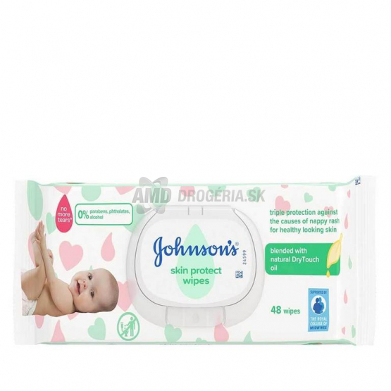 JOHNSONS BABY VLHČENÉ UTIERKY SKIN PROTECT 48 KS