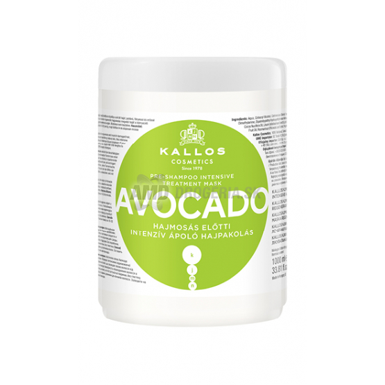 KALLOS MASKA NA VLASY AVOKADO 1 L