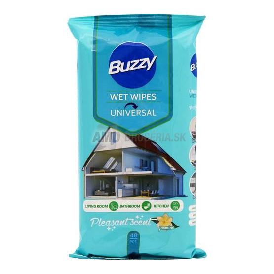 BUZZY VLHČENÉ OBRÚSKY UNIVERZÁL 48 KS