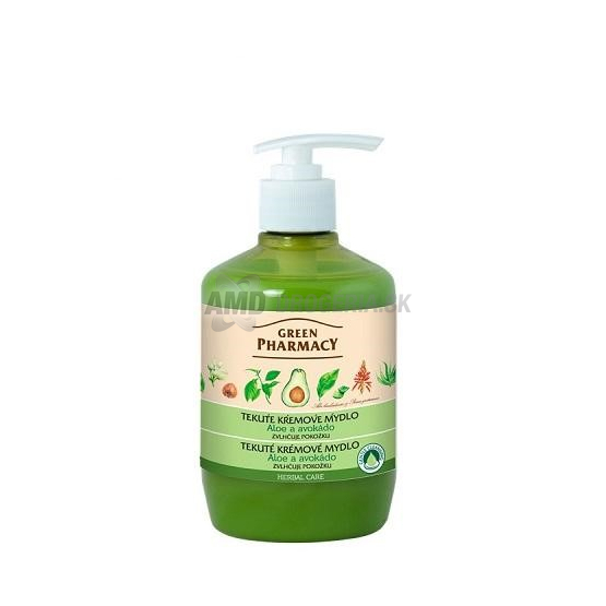 Green Pharmacy Tekuté krémové mydlo Aloe a avokádo, 460 ml