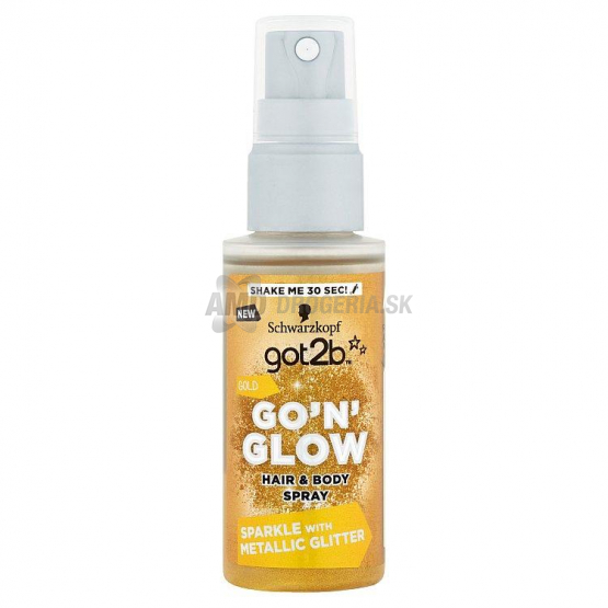 GOT2B TRBLIETKY NA TELO A VLASY ZLATO 50 ML