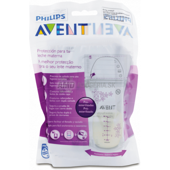 AVENT SÁČKY NA MATERSKÉ MLIEKO 180 ML 25 KS