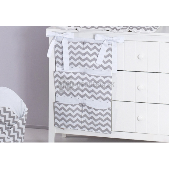 MAMOO TATO VRECKÁR ZIZAG ŠEDÝ 40x65 CM