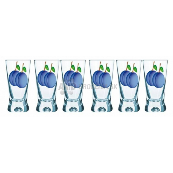 POHÁR ŠTAMPRLÍK SLIVKA SADA 25 ML 6 KS 