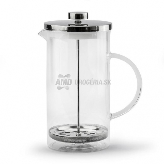 KANVICA NA KÁVU A ČAJ SITKO+PIEST, SKLO/NEREZ 1000 ML 