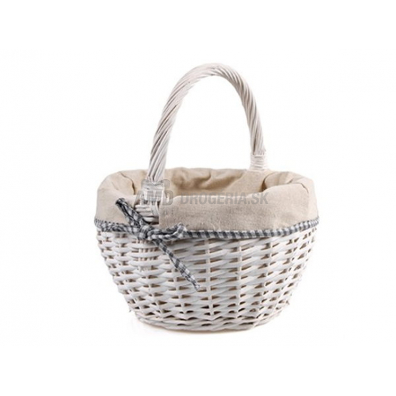 KOŠÍK PRÚTENÝ S VÝSTELKOU 25X25X16/30 CM