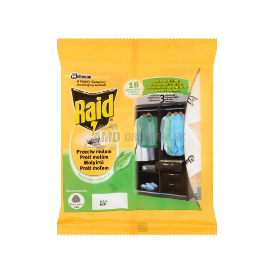 RAID PROTI MOLIAM ZELENÝ ČAJ 18 KS