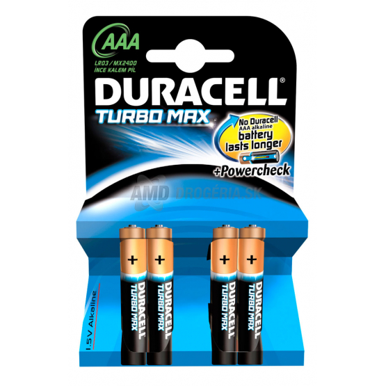DURACELL BATERIA TURBO MAX AAA 4 KS