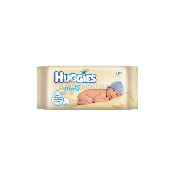 HUGGIES PURE DETSKÉ VLHČENE OBRÚSKY 56 KS