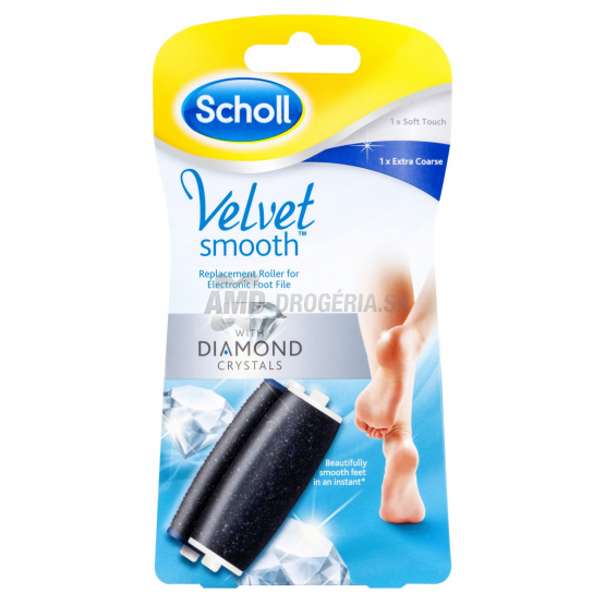 SCHOLL VELVET SMOOTH NÁHRADNÉ HLAVICE NA CHODIDLÁ JEMNÁ + EXTRA HRUBÁ 2 KS
