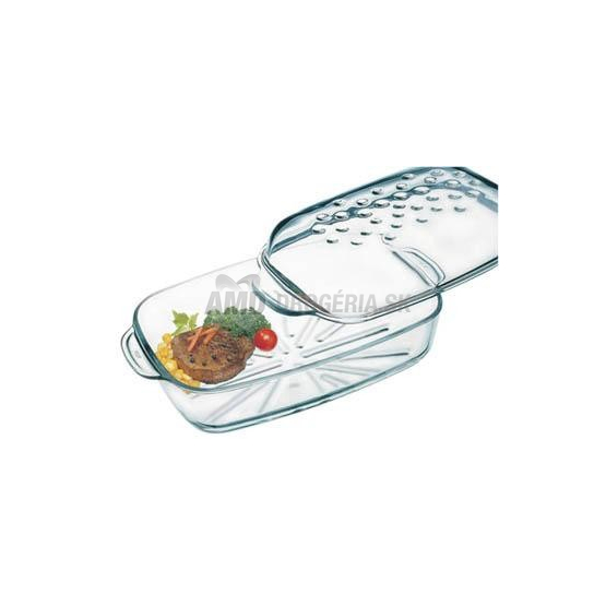 PEKÁČ HRANATÝ SKLO 3,2 L + 2,3 L S VEKOM