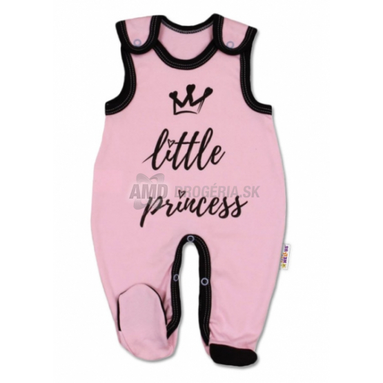 BABY NELLYS BAVLNENÉ KOJENECKÉ DUPAČKY LITTLE PRINCESS VEĽKOSŤ 56 RUŽOVÉ 1 KS