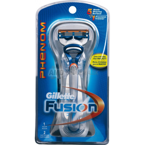 GILLETTE FUSION STROJČEK PHENOM + NÁHRADNÁ HLAVICA 2 KS