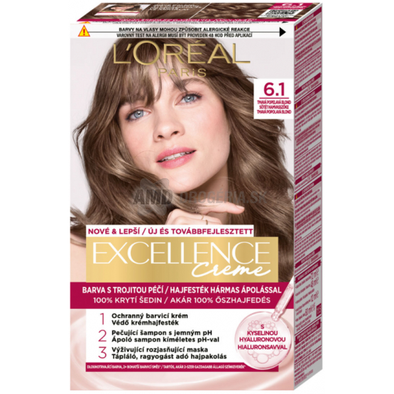 LOREAL EXCELLENCE 6.1 TMAVÁ POPOLAVÁ BLOND 