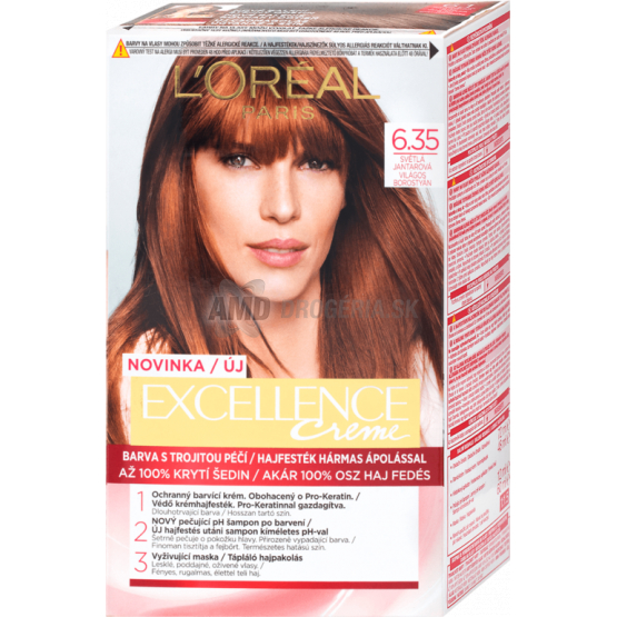 LOREAL EXCELLENCE 6.35 SVETLE JANTÁROVÁ 1 KS