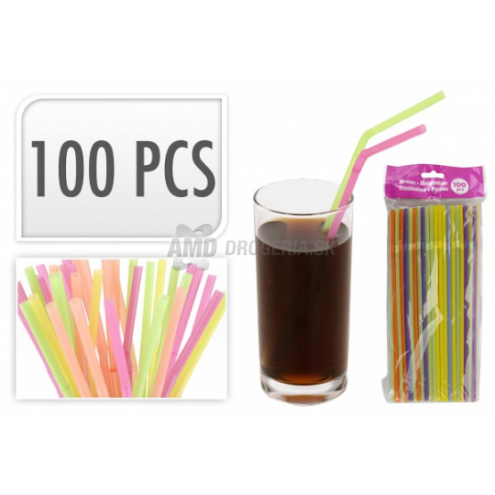 SLAMKA PRIEMER 5MM/DĹŽKA 24,2CM, MIX FARIEB FLEXI 100 KS