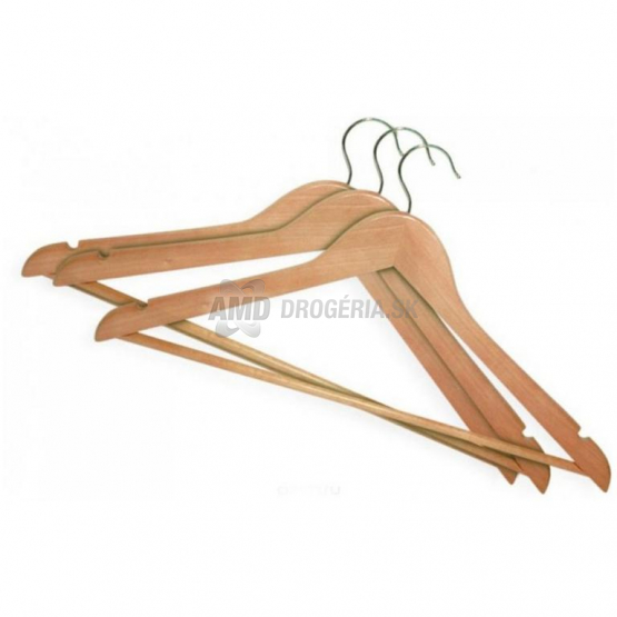 VEŠIAK RAMIENKO DREVENÉ LAKOVANÉ ZÁREZ 3 KS