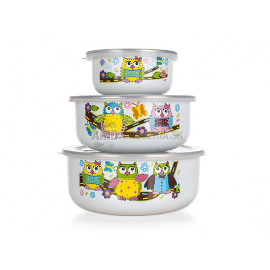 3-DIELNA SÚPRAVA SMALTOVANÝCH MISIEK BANQUET 