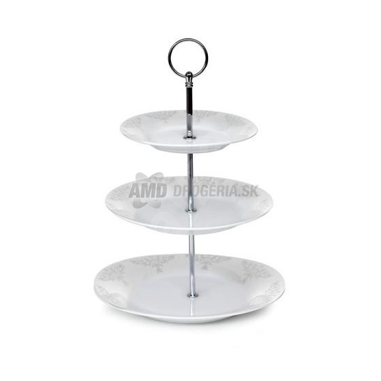 STOJAN NA CUKROVINKY PORCELÁNOVÝ 3-POSCHODOVÝ BANQUET BAROCCO