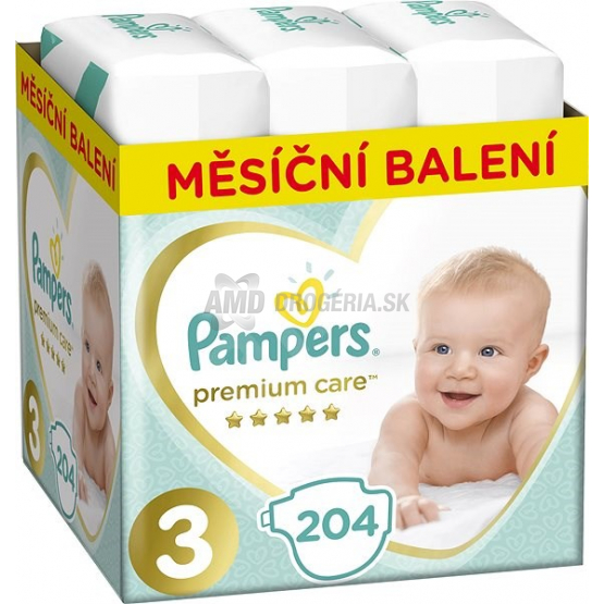 PAMPERS PREMIUM CARE 3 MIDI 5-9KG 204 KS