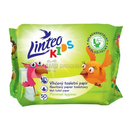 LINTEO VLHČENÝ TOALETNÝ PAPIER DETSKÝ 50 KS