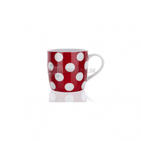 BANQUET HRNČEK ČERVENÝ S BODKAMI KERAMICKÝ 1 KS