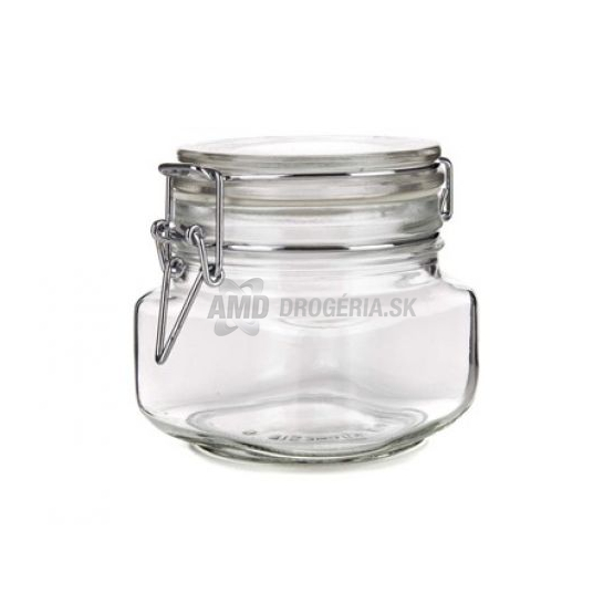 HEMRETICKA DÓZA SKLENENÁ S VIEČKOM 0,5 L