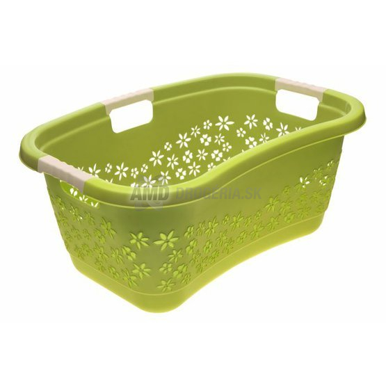 KOŠ NA PRÁDLO PERFOROVANÝ ZELENÝ 49 L