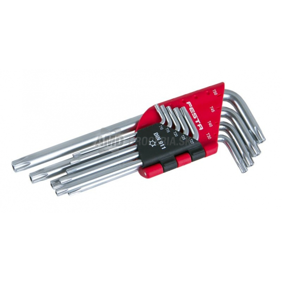 Festa Sada uhlových kľúčov Torx T10–T50, 9 ks