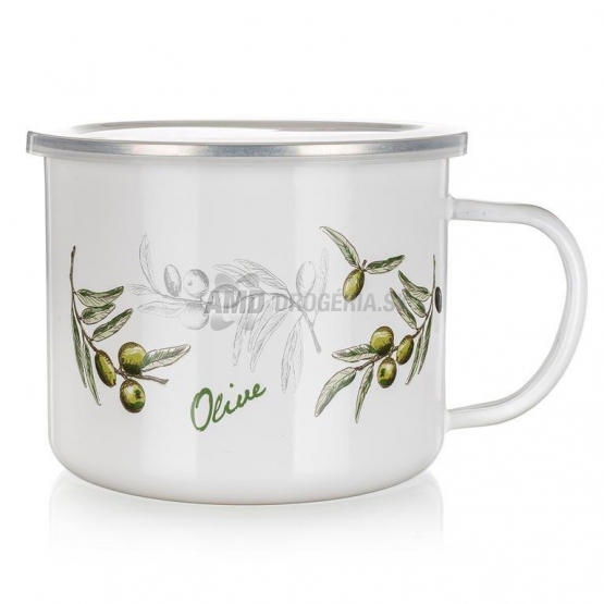HRNČEK SMALTOVANÝ OLIVA 0,5L 