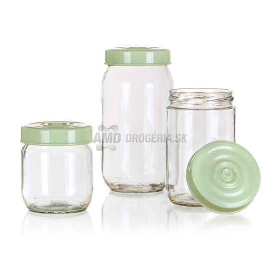 SÚPRAVA SKLENNÁ DÓZA ZELENÉ LINZIA 3 KS 