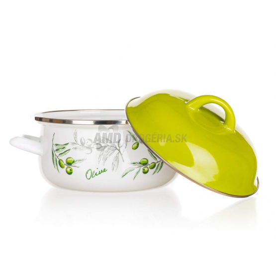 KASTROL SMALTOVANÝ OLIVA 18 CM 