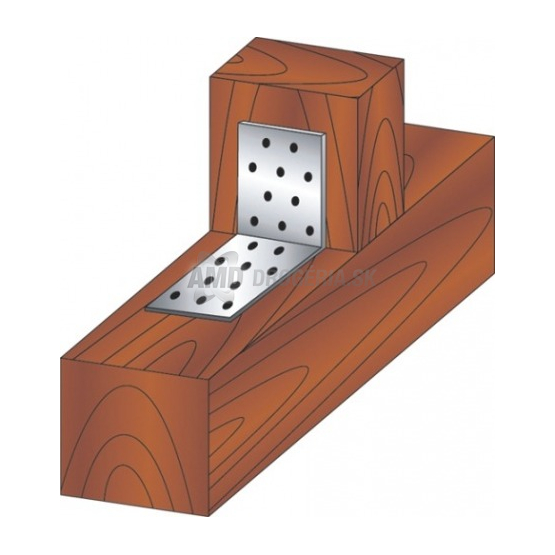 Uholník perforovaný pozinkovaný KM1 DKF, 40x40x40 mm